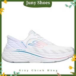 Giày Thể Thao Nữ Đế Dày Max Cushion Slip-ins Trắng Phối Hồng Xanh, Êm Chân Đi Bộ 1