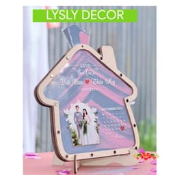 Tranh Rót Cát Ngày Cưới Có Đèn Hình Ngôi Nhà Nấm 3