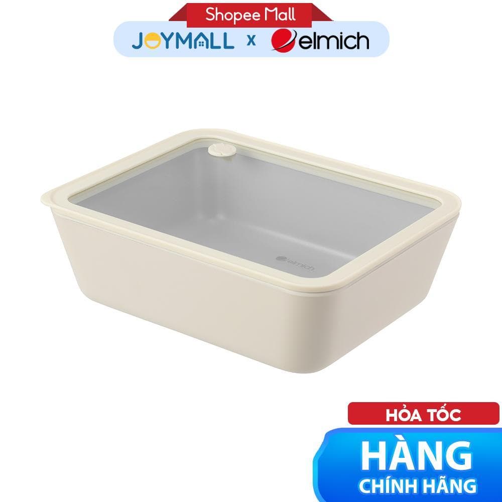 Hộp Thuỷ Tinh Phủ Sứ Bảo Quản Thực Phẩm Elmich EL4015 EL4016 EL4017 Nhiều Dung Tích, Chống Rò Rỉ - Chính Hãng - JoyMall