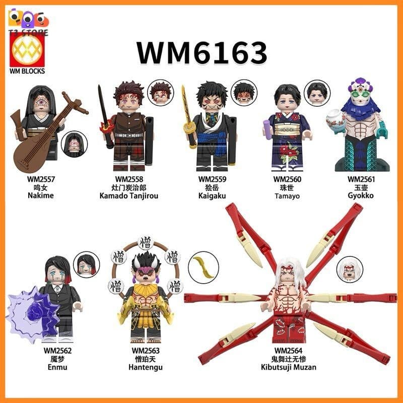 Demon Slayer Đồ Chơi Lắp Ráp Các Nhân Vật Truyện Tranh Demon Slayer Siêu Đẹp (WM6163)