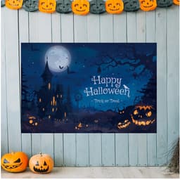 Rèm Phông Nền Polyester Chủ Đề Halloween Trang Trí Nhà Cửa In Bạt Tặng Kèm móc dán treo tường 4