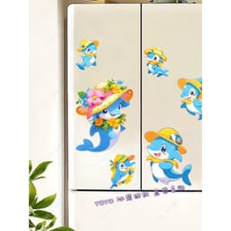 Decal Cá Heo Hoạt Hình Dễ Thương - Sticker Chống Nước Dán Tủ Lạnh, Phòng Bé, Tường Nhà Tự Dính 2