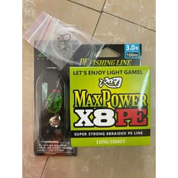Combo Dây Dù PE X8 MAX POWER 100M + Mồi Chado Sấm Sét – Tặng 2m Leader + Khóa Link 3