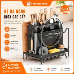 Giá Để Dao Có Giá Để Đồ 2026 Mới Tích Hợp Thớt Giá Treo Dao Nhà Bếp VOICON-[DA72] 1