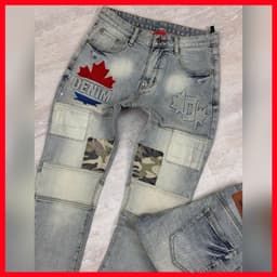 QUẦN JEAN NAM CỰC CHẤT,PHỐI NHIỀU HỌA TIẾT CÁ TÍNH,TẠO ĐIỂM NHẤN CHO OUTFIT THÊM NỔI BẬT QJ-5097 VIC 6