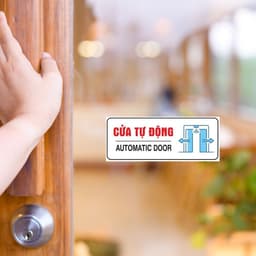 [Hỏa Tốc] Decal Dán Cửa Báo Hiệu "Cửa Tự Động - Automatic Door" Chống Thấm Nước, Bền Đẹp 2