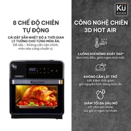 Nồi Chiên Không Dầu Kết Hợp Hấp KU Küchen PCL2228 16L Chính Hãng Đa Năng Bảo Hành 24 Tháng 3