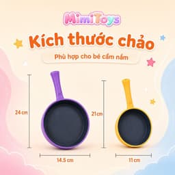 Bộ Bếp Cầu Vồng MimiToys Size Lớn 21 Chi Tiết - Đồ Chơi Nấu Ăn Nhiều Màu Cho Bé Chơi Nhập Vai 9