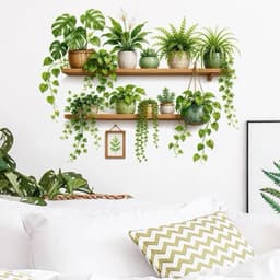 DT22 - 40x70cm Decaltrong chậu cây, kệ cây xanh. Decal dán tường (40cm x 70cm) trang trí phòng khách, phòng ngủ 4