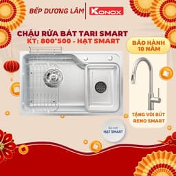 Chậu rửa bát Konox Tari Smart 8050 new 2026|CAM KẾT CHÍNH HÃNG 1