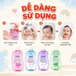 [CHÍNH HÃNG] Sữa Tắm Gội Cho Bé Dnee 2 IN 1 Tem Đại Thịnh Chính Hãng -  An Toàn Cho Bé Sơ Sinh 5