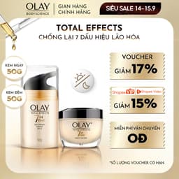 [KOL] Combo Kem Dưỡng Ngày + Đêm OLAY Total Effects 7in1 Hạn Chế Và Bảo Vệ Da Khỏi 7 Dấu Hiệu Lão Hóa 50G 1