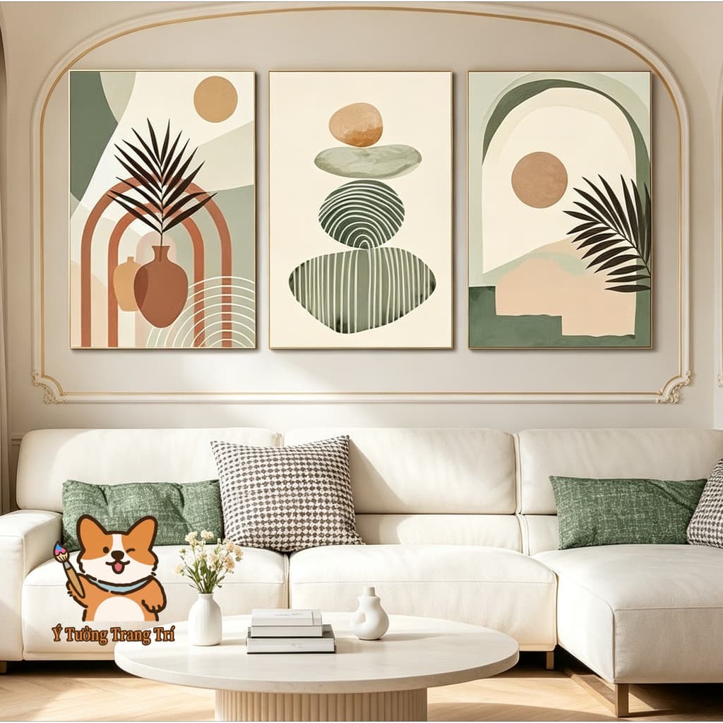 Bộ 3 Món Trang Trí Tường Phong Cách Bohemian Tối Giản Tranh In Nghệ Thuật Mới Lạ Dùng để Trang Trí Phòng Khách