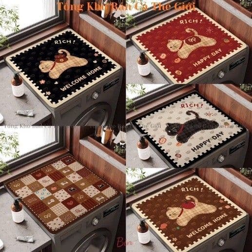 THẢM PHỦ MÁY GIẶT KÍCH THƯỚC 60×60CM – XINH XẮN, CHỐNG BẨN TIỆN DỤNG