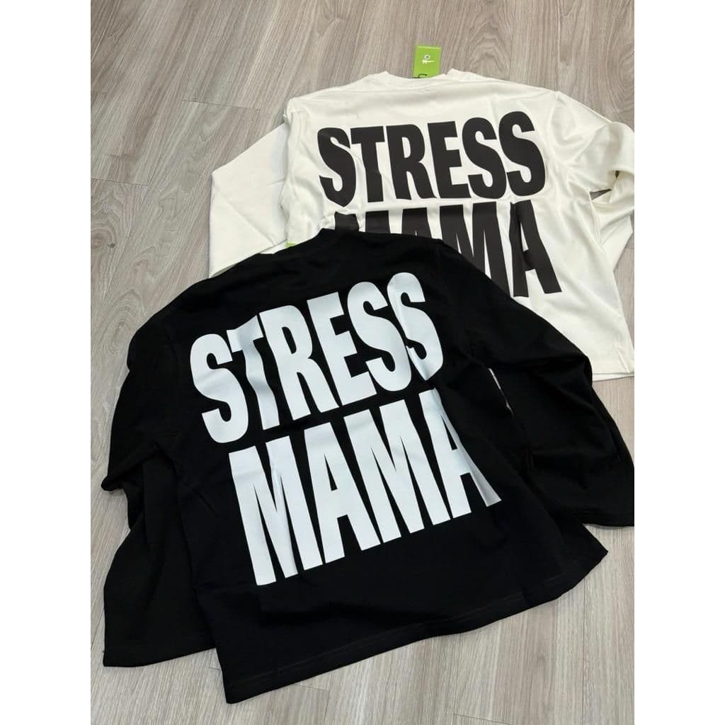 Áo Thun phông Tay Dài STRESSMAMA BIG l66 in 5D longtee boxy dáng rộng nam nữ streetwear LONGSLEEVE AM122
