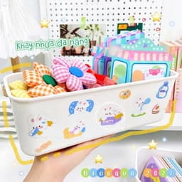 Khay Nhựa Trắng đựnġ Đồ Đa Năng  VOICON-[NHI66] 2