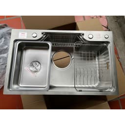 Chậu rửa bát 1 hố Keeper CR02-7546 | Chậu rửa bát 1 hố | Tặng đầu vòi hút nước rửa chén 7