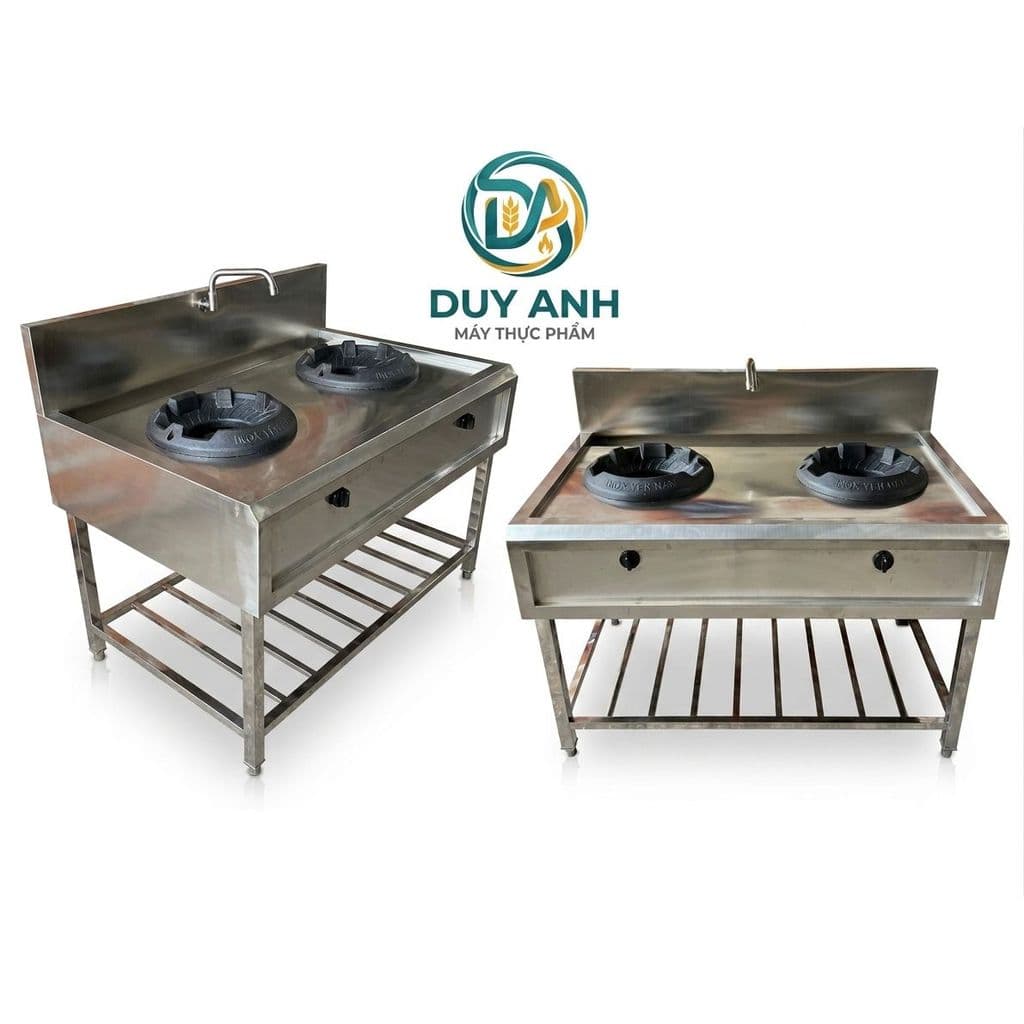 Bếp gas 2 họng công nghiệp 1200x750x800mm - Inox 304 bền đẹp, chất lượng cao từ Công Ty