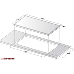 Bếp 1 từ 1 hồng ngoại Canzy CZ PID369HN, Blanc BA568MIX inverter 35% sôi liu riu bảo hành 3 năm. 8