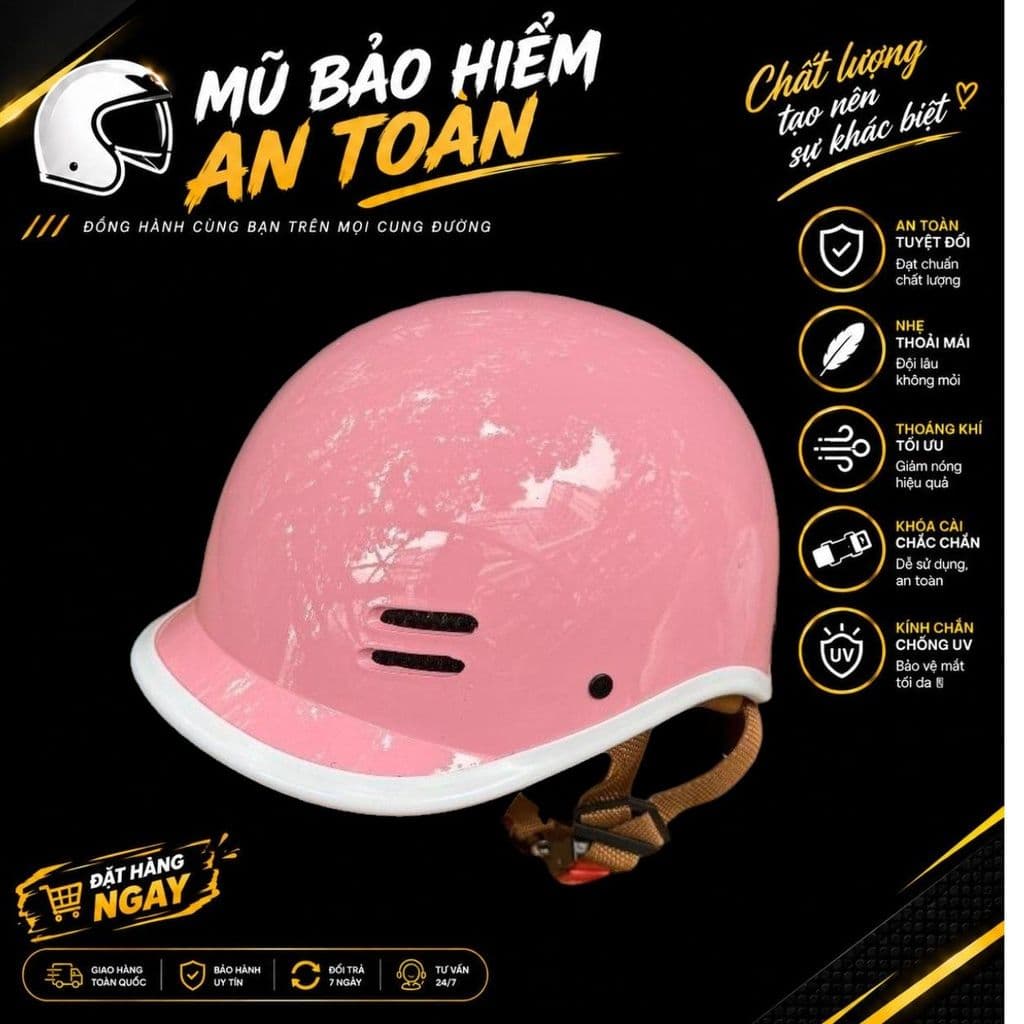 [ĐẠT CHUẨN AN TOÀN] Mũ Bảo Hiểm Cá Heo Nửa Đầu Nam Nữ Thời Trang Cute Nhiều Màu