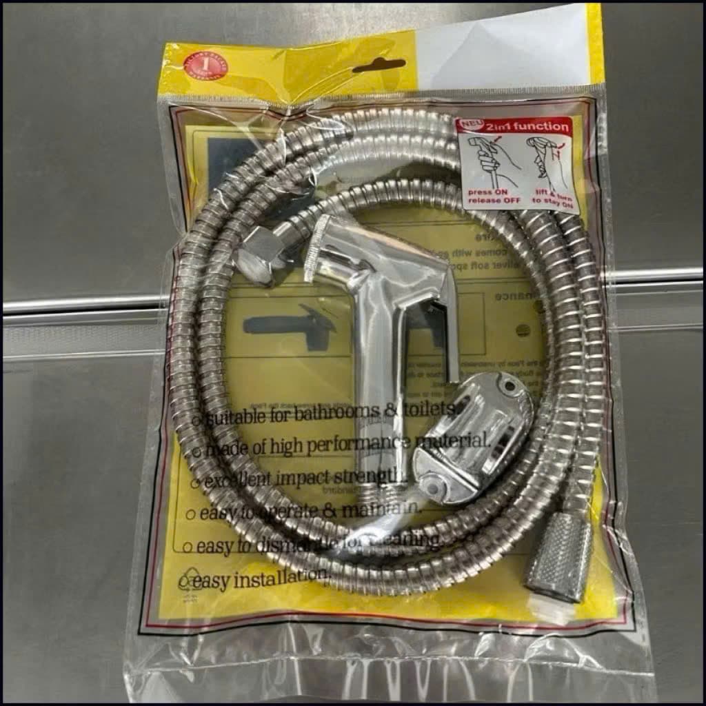 Bộ Vòi Xịt Rửa Nhà Vệ Sinh (Đầu xịt + Dây + Chốt gài)( Bách tạp hóa hỗn hợp 86)