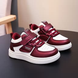 Giày Thể Thao 2 màu đen , đỏ , giày Trẻ Em Quai Dán, siêu nhẹ Chống Trơn, Giày Sneaker Đi Học Đi Chơi [G3] 4