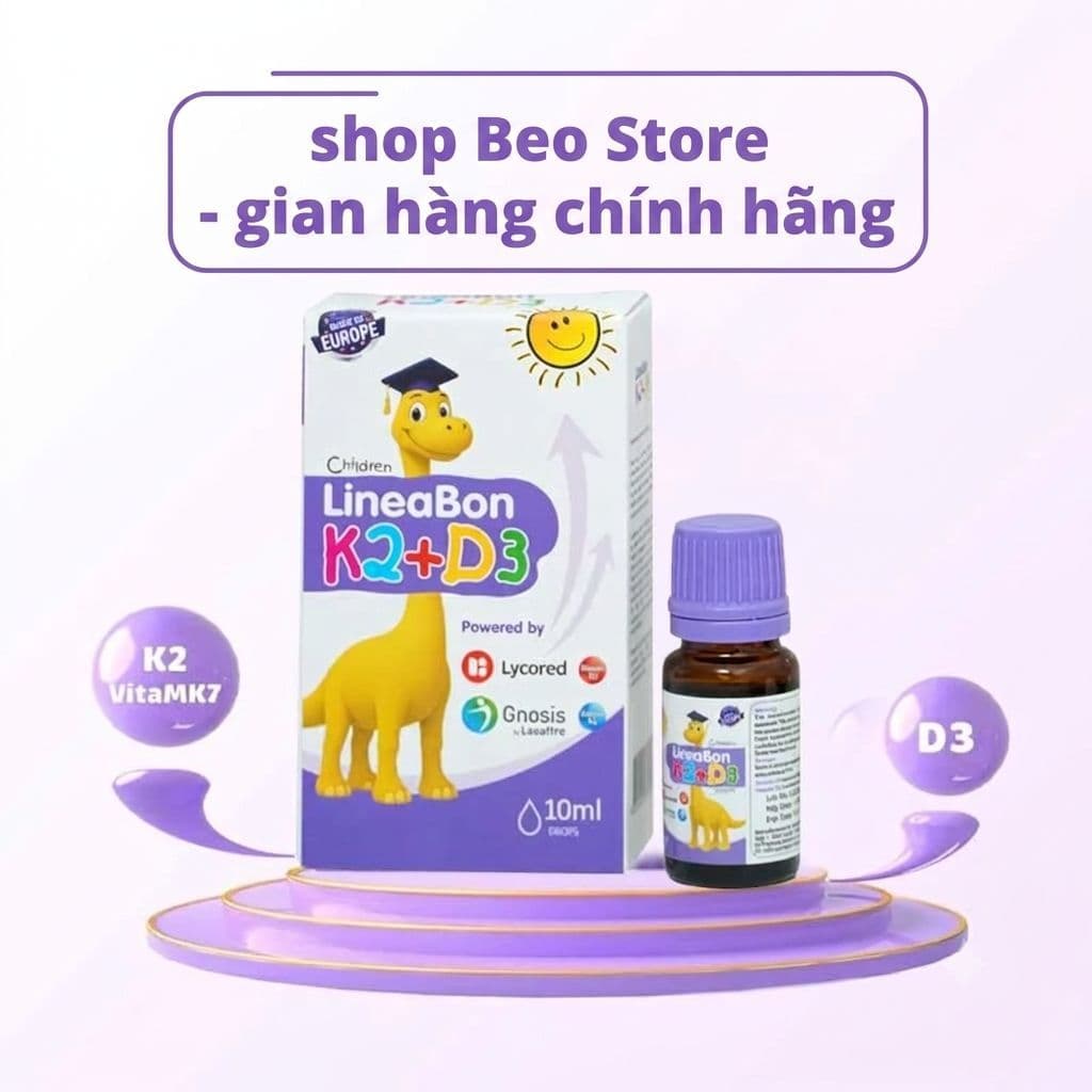 LineaBon vitamin D3 K2 10ml - Vitamin tăng chiều cao cho bé chính hãng