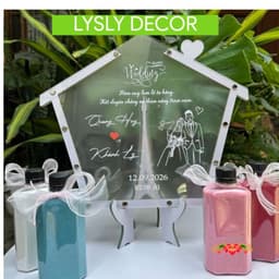 Tranh Rót Cát ngày cưới cá nhân hóa tên cô dâu chú rể kèm cát đẹp 1