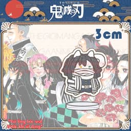 (mua 1 tặng 1) (3CM) Mô hình standee KIMETSU NO YAIBA TRỤ ver NEKO tượng anime chibi mica trưng bày 5