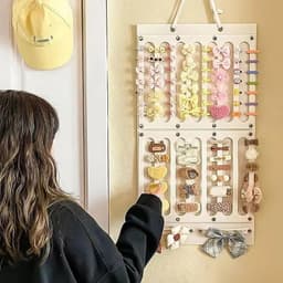 Giá Đỡ Kẹp Tóc / Nơ Treo Tường Kích Thước Lớn Tiết Kiệm Không Gian Trang Trí Phòng Bé Gái 8