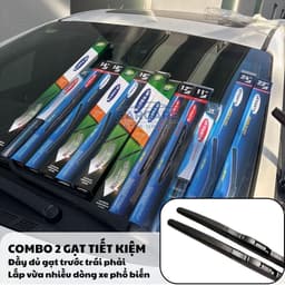 BỘ GẠT MƯA Ô TÔ Xe HYUNDAI i10, i20, Accent, Elantra, Tucson, Santafe - COMBO 2 GẠT Thân Mềm 3 Khúc Cao Cấp UP PARTS 8