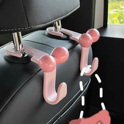 Móc NƠ TREO  Ghế SAU Ô Tô, Thiết Kế Thắt Nơ Dopamine, Đựng Đồ Nội Thất, Phụ Kiện Xe Hơi 5