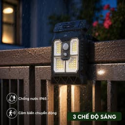 Đèn kẹp năng lượng mặt trời Cảm biến chuyển động Đèn Led 3 chế độ Chống nước Bền Abs Sân vườn ngoài trời 3