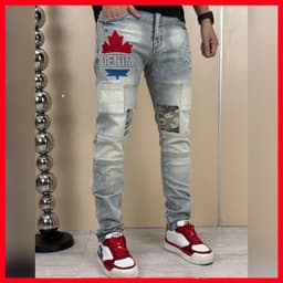 QUẦN JEAN NAM CỰC CHẤT,PHỐI NHIỀU HỌA TIẾT CÁ TÍNH,TẠO ĐIỂM NHẤN CHO OUTFIT THÊM NỔI BẬT QJ-5097 VIC 2