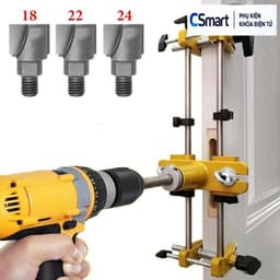 Bộ Cữ Phay Lỗ Ổ Khóa Cửa, Bộ Định Vị Khoét Đục Lỗ Lắp Khóa Vân Tay, Khóa Điện Tử, Dụng Cụ Thợ Khóa 1