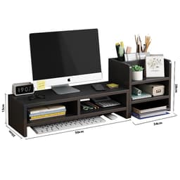 Kệ màn hình máy tính kết hợp giá sách sắp xếp gọn gàng bàn làm việc thương hiệu LUX09 8