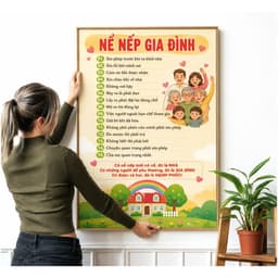 Tranh Treo Tường "Nề Nếp Gia Đình" - Có Khung 4