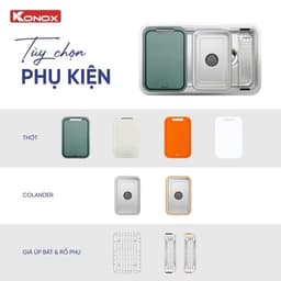 Chậu rửa bát Konox Tari Smart 8047PP 1