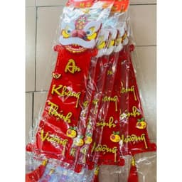 Liễn Treo Câu Đối Tết Đầu Lân 2027 Nhung Đỏ Chữ Nổi Cao Cấp kícḣ Thước 100cm Trang Trí  nhà cửa 4