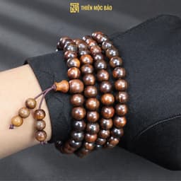 Vòng Tay Gỗ Bách Xanh Mộc Châu 108 Hạt 6/8mm Chìm Nước VIP Thơm Ngọt Tự Nhiên | Vua Vòng Gỗ 5