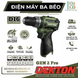 Máy khoan búa dùng pin 16.8V Dekton  D16-ID1060PRO ( Động Cơ Không Chổi Than ) 1