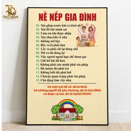 Tranh Treo Tường "Nề Nếp Gia Đình" - Có Khung 9