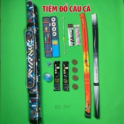 Bộ combo cần câu cá đầy đủ - Bộ 2 cần câu 5H size tuỳ chọn 1