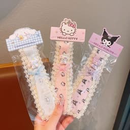 Miếng Dán Tóc Mái Thêu Thú Cưng Sanrio Đáng Yêu Giúp Định Hình Tóc Con Cho Bé Gái 2