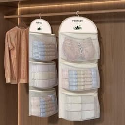 Túi Lưới Treo Đồ 3 Tầng 80x30cm Chất Liệu Cao Cấp Có Móc Treo Chắc Chắn Giúp Sắp Xếp Tủ Đồ Ngăn Nắp Tiện Lợi HĐ99 9