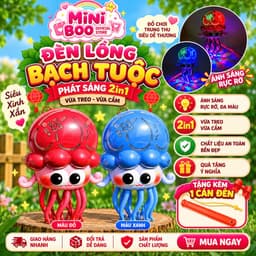 Bạch Tuộc Nhảy Múa Vui Nhộn LED Sáng Lung Linh, Xoay Nhảy Theo Nhạc, Thú Vị Cho Bé Yêu MINI BOO 1