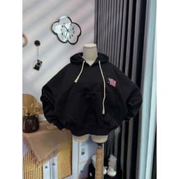 Áo khoác hoodie nữ nỉ form rộng, khoá kéo in lưng thời trang - mã M033  mới nhất. -hình lá cờ  trendy. 4