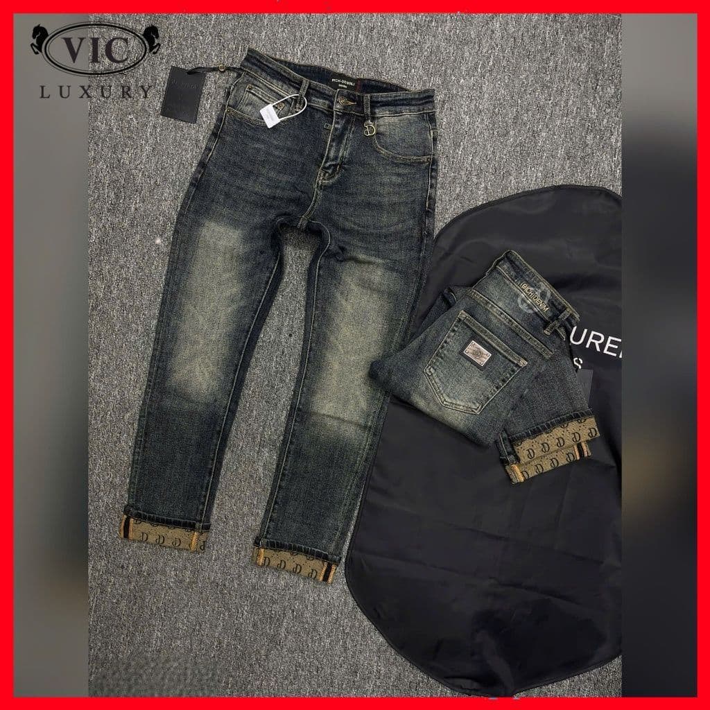 QUẦN JEAN NAM CAO CẤP,WASH BẠC CÁ TÍNH,LÊN FORM ÔM DÁNG,DỄ KẾT HỢP NHIỀU OUTFIT QJ-5190 VIC