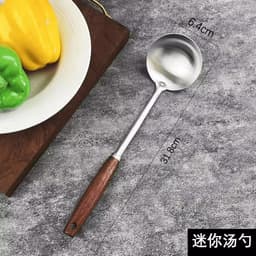 Xẻng Xào Thức Ăn Inox Tay Cầm Gỗ Dài 29.8cm – Muôi Múc Canh, Vá Lỗ Vớt Đồ Ăn Nhà Bếp 7