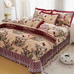 Sét Ga Gối Nỉ Phủ Bèo 3 Món 5d Xinh Xuất Sắc, Ga Trải Giường Họa Tiết Sinh Động Chất Nỉ Mềm Mại Shopgagoigiare.vn 4